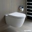 Duravit Darling New Miska WC podwieszana Rimless 37x54 cm, lejowa, biała z powłoką WonderGliss 25570900001 - zdjęcie 2