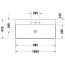 Duravit DuraSquare Umywalka meblowa 100x47 cm podwójna szlifowany spód biały Alpin z powłoką WonderGliss 23531000721 - zdjęcie 3