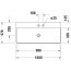 Duravit DuraSquare Umywalka meblowa 100x47 cm podwójna szlifowany spód biały Alpin z powłoką WonderGliss 23531000721 - zdjęcie 5