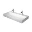 Duravit DuraSquare Umywalka meblowa 100x47 cm podwójna szlifowany spód biały Alpin z powłoką WonderGliss 23531000721 - zdjęcie 2