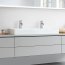 Duravit DuraSquare Umywalka meblowa 100x47 cm podwójna szlifowany spód biały Alpin z powłoką WonderGliss 23531000721 - zdjęcie 14