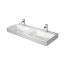 Duravit DuraSquare Umywalka meblowa 120x47 cm podwójna z 2 otworami na baterie szlifowany spód biały Alpin z powłoką WonderGliss 23531200711 - zdjęcie 1