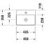 Duravit DuraSquare Umywalka meblowa 45x35 cm bez otworu na baterię szlifowany spód biały Alpin z powłoką WonderGliss 07324500791 - zdjęcie 2