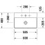 Duravit DuraSquare Umywalka meblowa 60x40 cm z otworem na baterię biały Alpin 2356600071 - zdjęcie 3
