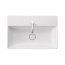 Duravit DuraSquare Umywalka meblowa 60x40 cm z otworem na baterię szlifowany spód biały Alpin z powłoką WonderGliss 23566000711 - zdjęcie 2