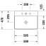Duravit DuraSquare Umywalka meblowa 60x47 cm bez otworu na baterię szlifowany spód biały Alpin z powłoką WonderGliss 23536000791 - zdjęcie 3