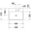 Duravit DuraSquare Umywalka meblowa 60x47 cm bez otworu na baterię szlifowany spód biały Alpin z powłoką WonderGliss 23536000791 - zdjęcie 2