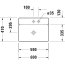 Duravit DuraSquare Umywalka nablatowa 60x47 cm z otworem na baterię biały Alpin z powłoką WonderGliss 23546000411 - zdjęcie 4