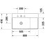 Duravit DuraSquare Umywalka meblowa 80x47 cm lewa z otworem na baterię szlifowany spód biały Alpin z powłoką WonderGliss 23488000711 - zdjęcie 2