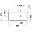 Duravit DuraSquare Umywalka meblowa 80x47 cm prawa bez otworu na baterię szlifowany spód biały Alpin 2349800079 - zdjęcie 2