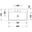 Duravit DuraSquare Umywalka meblowa 80x47 cm z otworem na baterię szlifowany spód biały Alpin 2353800071 - zdjęcie 4