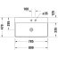 Duravit DuraSquare Umywalka meblowa 80x47 cm z otworem na baterię szlifowany spód biały Alpin 2353800071 - zdjęcie 3