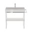 Duravit DuraSquare Umywalka meblowa 80x47 cm z otworem na baterię szlifowany spód biały Alpin 2353800071 - zdjęcie 9