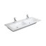 Duravit DuraStyle Umywalka meblowa podwójna 130x48 cm z przelewem z dwoma otworami na baterię biała z powłoką WonderGliss 23381300001 - zdjęcie 1
