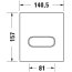 Duravit DuraSystem Przycisk spłukujący A1 do pisuaru szklany, biały WD5005012000 - zdjęcie 2