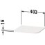 Duravit Happy D.2 Blat do szafki łazienkowej 40,3x36,4 cm grafit super mat HP030008080 - zdjęcie 2