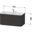 Duravit Happy D.2 Zestaw szafka podumywalkowa 97,5x49x48 cm lakier biały satynowy + umywalka meblowa bez otworu na baterię biała HP4638N3636 - zdjęcie 2