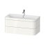 Duravit Happy D.2 Zestaw Szafka podumywalkowa 97,5x49x48 cm dekor biały wysoki połysk + umywalka meblowa  z otworem na baterię biała HP4638O2222 - zdjęcie 1