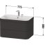 Duravit Happy D.2 Zestaw Szafka podumywalkowa 77,5x49x48 cm dekor biały wysoki połysk + umywalka meblowa bez otworu na baterię biała  HP4637N2222 - zdjęcie 2