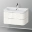 Duravit Happy D.2 Zestaw Szafka podumywalkowa c-shaped 77,5x49x48 cm dekor biały wysoki połysk + umywalka meblowa  z otworem na baterię biała HP4347O2222 - zdjęcie 2