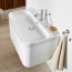 Duravit Happy D.2 Zestaw Szafka podumywalkowa c-shaped 77,5x49x48 cm dekor biały wysoki połysk + umywalka meblowa  z otworem na baterię biała HP4347O2222 - zdjęcie 4