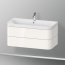 Duravit Happy D.2 Zestaw Szafka podumywalkowa c-shaped 97,5x49x48 cm dekor biały wysoki połysk + umywalka meblowa z otworem na baterię biała HP4348O2222 - zdjęcie 2