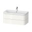 Duravit Happy D.2 Zestaw Szafka podumywalkowa c-shaped 97,5x49x48 cm dekor biały wysoki połysk + umywalka meblowa z otworem na baterię biała HP4348O2222 - zdjęcie 1
