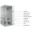Duravit Inipi B Sauna Super Compact przyścienna 117,5x117x213 cm, bez powłoki, biały połysk 751422001001000 - zdjęcie 13