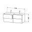 Duravit L-Cube Szafka podumywalkowa 129x48,1x55 cm biały mat (dekor) LC625901818 - zdjęcie 3