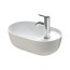 Duravit LUV Umywalka nablatowa 42x27 cm szlifowany spód biały/szary satynowy z powłoką WonderGliss 03814223001 - zdjęcie 1