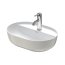 Duravit LUV Umywalka nablatowa 50x35 cm szlifowany spód biały/szary satynowy 0380502300 - zdjęcie 1