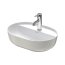 Duravit LUV Umywalka nablatowa 50x35 cm szlifowany spód biały/szary satynowy z powłoką WonderGliss 03805023001 - zdjęcie 1