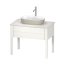 Duravit LUV Umywalka nablatowa 60x40 cm szlifowany spód biały/szary satynowy z powłoką WonderGliss 03796023001 - zdjęcie 7