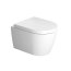 Duravit ME by Starck Toaleta WC podwieszana 48x37 cm Compact krótka HygieneGlaze Rimless bez kołnierza z deską wolnoopadającą biała 2530092000+0020190000 - zdjęcie 4