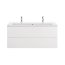 Duravit ME by Starck Umywalka meblowa 123x49 cm podwójna biały satynowy z powłoką WonderGliss 23611232241 - zdjęcie 11