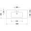 Duravit ME by Starck Umywalka meblowa 123x49 cm z otworem na baterię biały satynowy 2336123200 - zdjęcie 3