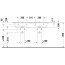 Duravit ME by Starck Umywalka meblowa 130x49 cm podwójna bez otworu na baterię z przelewami biały Alpin z powłoką WonderGliss 23361300601 - zdjęcie 4