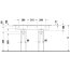 Duravit ME by Starck Umywalka meblowa 130x49 cm podwójna bez otworów na baterie z 2 przelewami biały satynowy 2336133260 - zdjęcie 6