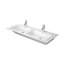 Duravit ME by Starck Umywalka meblowa 130x49 cm podwójna z 2 otworami na baterie z przelewami biały satynowy z powłoką WonderGliss 23361332001 - zdjęcie 2