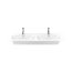 Duravit ME by Starck Umywalka meblowa 130x49 cm podwójna z 2 otworami na baterie z 2 przelewami biały satynowy 2336133200 - zdjęcie 8