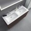 Duravit ME by Starck Umywalka meblowa 130x49 cm podwójna z 2 otworami na baterie z 2 przelewami biały satynowy 2336133200 - zdjęcie 9