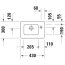 Duravit ME by Starck Umywalka meblowa 43x30 cm z przelewem biały satynowy 0723433200 - zdjęcie 3