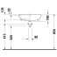 Duravit ME by Starck Umywalka półblatowa 55x45,5 cm biały Alpin z powłoką WonderGliss 03785532001 - zdjęcie 2