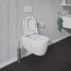 Duravit ME by Starck Zestaw Toaleta WC 57x37 cm bez kołnierza + deska wolnoopadająca biały alpin z powłoką WonderGliss 45290900A11 - zdjęcie 35