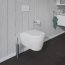 Duravit ME by Starck Zestaw Toaleta WC 57x37 cm bez kołnierza + deska wolnoopadająca biały alpin z powłoką WonderGliss 45290900A11 - zdjęcie 37