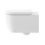Duravit ME by Starck Zestaw Toaleta WC 57x37 cm bez kołnierza + deska wolnoopadająca biały alpin z powłoką WonderGliss 45290900A11 - zdjęcie 10