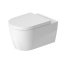 Duravit ME by Starck Zestaw Toaleta WC 57x37 cm bez kołnierza HygieneFlush + deska wolnoopadająca biały Alpin 45790920A1 - zdjęcie 1
