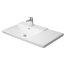 Duravit P3 Comforts Umywalka meblowa asymetryczna 85x50 cm, z jednym otworem na baterię, z przelewem, biała 2333850000 - zdjęcie 1