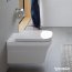 Duravit P3 Comforts Zestaw Toaleta WC podwieszana 38x57 cm Rimless bez kołnierza z deską sedesową wolnoopadającą, biała 2561090000+0020390000 - zdjęcie 2