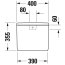 Duravit Qatego Spłuczka WC przyłącze po lewej biały Alpin 0947000085 - zdjęcie 3